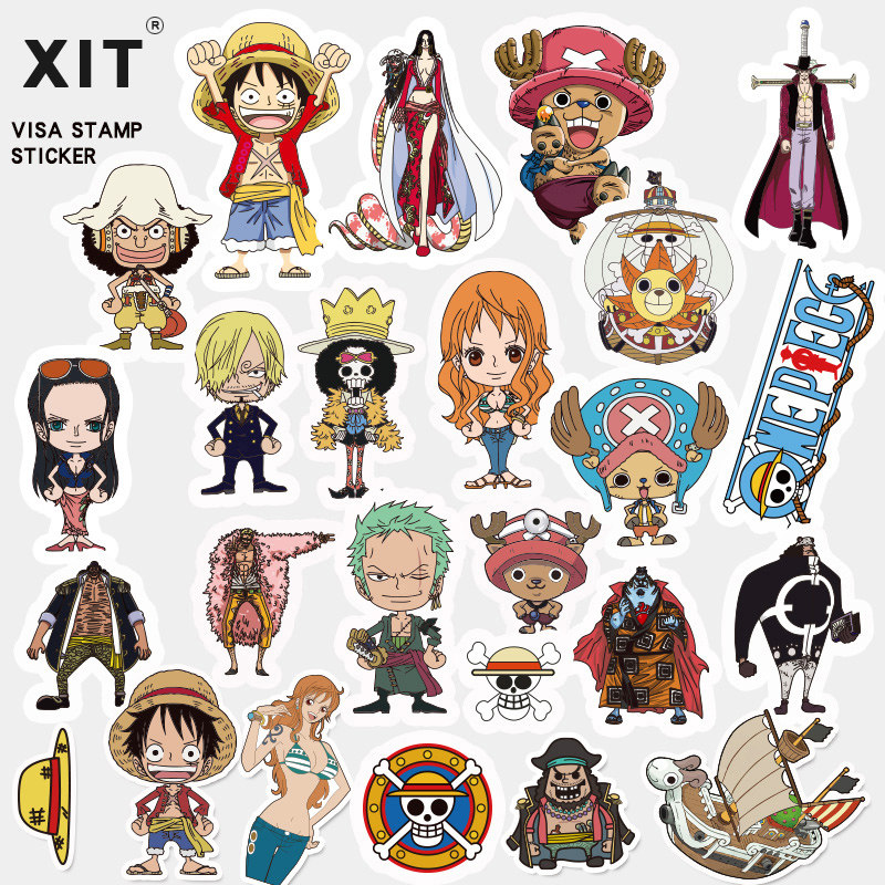 Sea Thief King Nautical kingship Li Boxer Waterproof Tide Card Suitcase Stickler female Comic Personality Guitar Skateboard Computer Protective Film Guitar Skateboard Pull-Lever Box Men And Women Electric Car Stickers