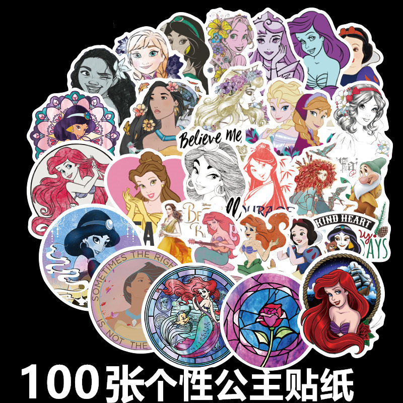 Personality Suitcase Stickers Waterproof Female Tide Card Stickers Laptop Suitcase Stickers Waterproof Password Box Skateboard Sticker Mobile Phone Computer Electric Car Table Decoration Small Stickup Children