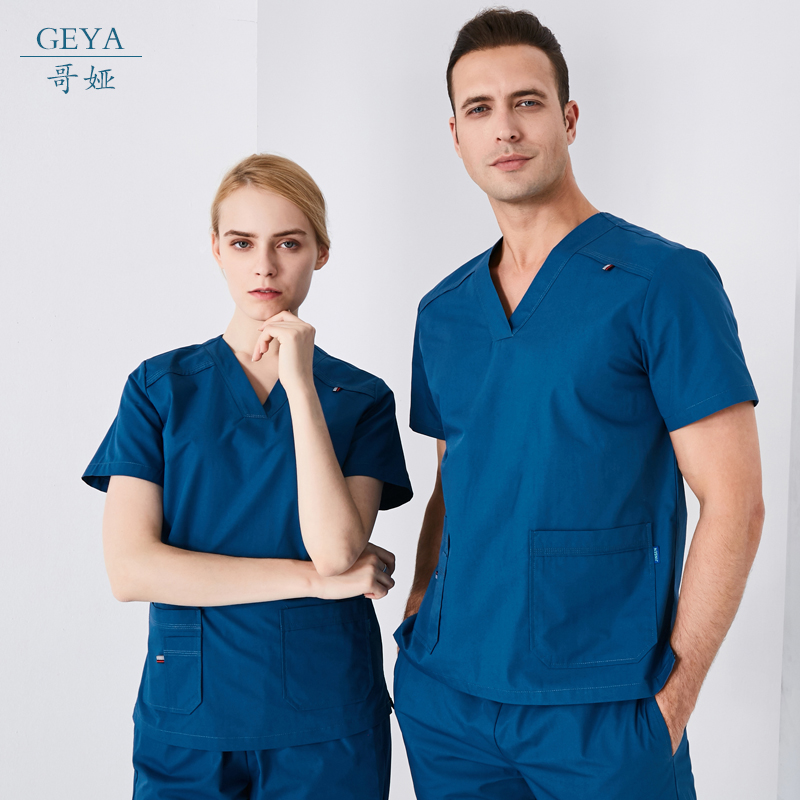 Handwashing doctor Nursing wear Brush Hand Clothes Customised Workwear Oral Dentists Clinic Short Sleeve Uniform