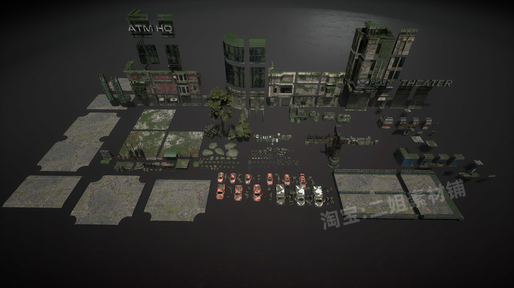 图片[20]-Post Apocalyptic City后世界末日城市UE4虚幻5建筑蓝图汽车模型-cg男孩