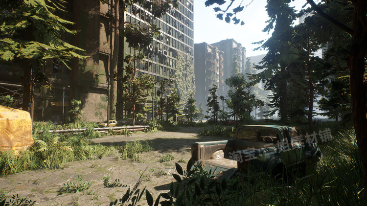 图片[12]-Post Apocalyptic City后世界末日城市UE4虚幻5建筑蓝图汽车模型-cg男孩