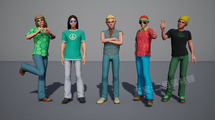 图片[10]-Subculture Guy卡通程式化人物角色服装头部发型面部UE4虚幻5道具-cg男孩