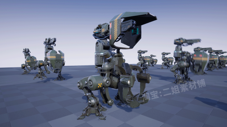 图片[3]-SCI FI: Light Biped Mech科幻轻型双足机甲战斗UE5机器人UE4动画-cg男孩