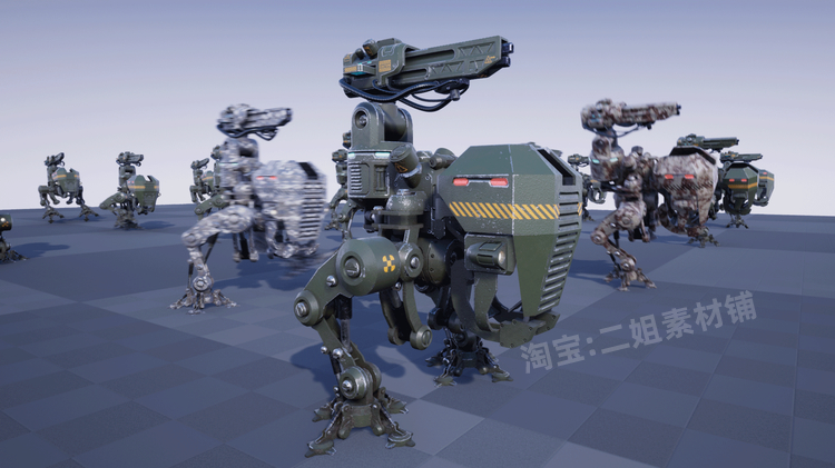图片[2]-SCI FI: Light Biped Mech科幻轻型双足机甲战斗UE5机器人UE4动画-cg男孩