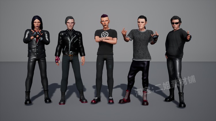 图片[7]-Subculture Guy卡通程式化人物角色服装头部发型面部UE4虚幻5道具-cg男孩