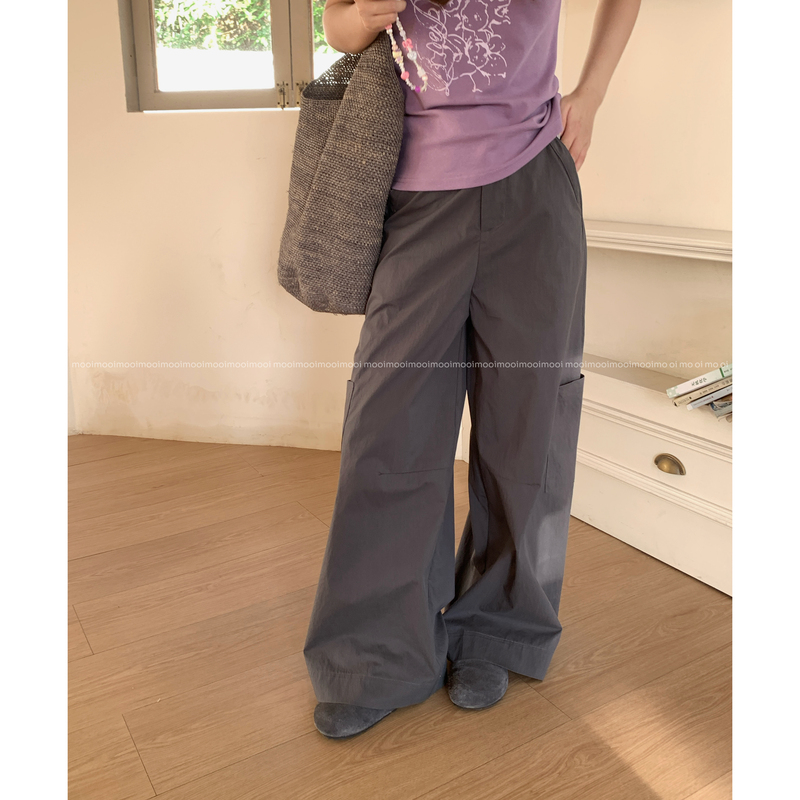 See You Soon Cheers'Gray Era' Summer Quick-Drying Breathable Work Pants Loose Straight-Leg Long Pants Slimming Casual Pants for Women