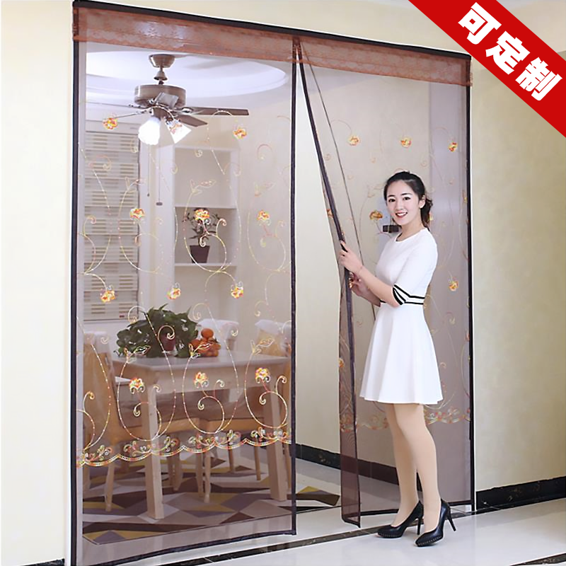 Balcony anti-mosquito net large window screen net shrinks from sand window summer self-sticking magnet