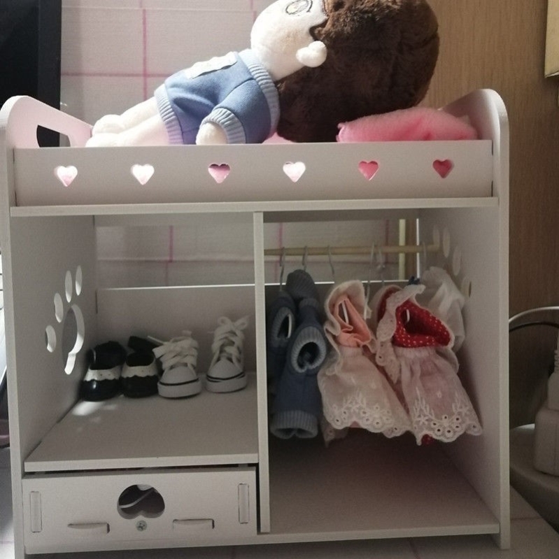 Cotton doll bed 20cm doll housefurniture wardrobe household double doll life goods clothes cheap