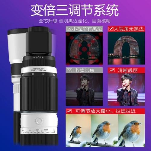 Мобильный телефон, универсальный объектив, телескоп, высокая широкоугольная камера видеонаблюдения, профессиональный комплект, оптика