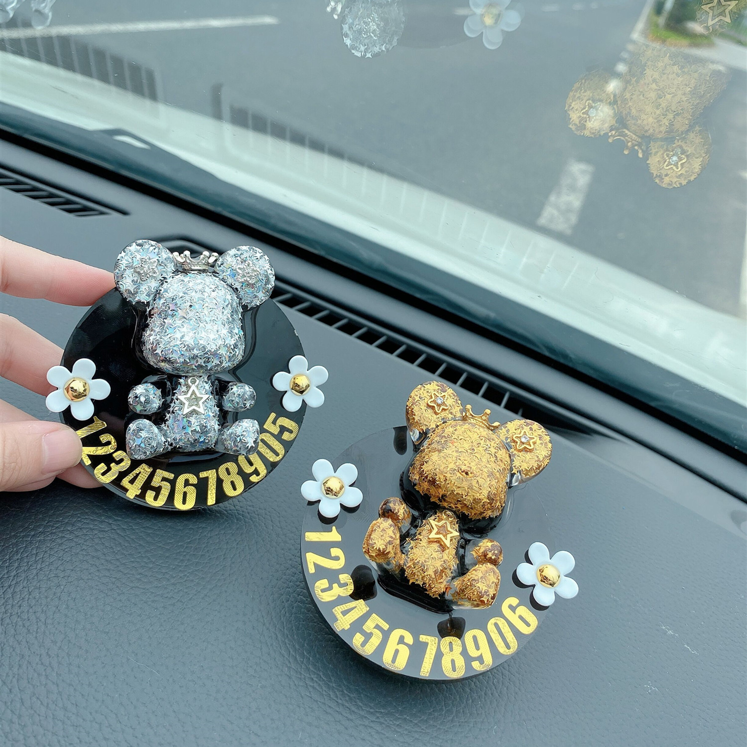 Customized creative car parking plate temporarily parked car transfer phone number car decoration in car decoration