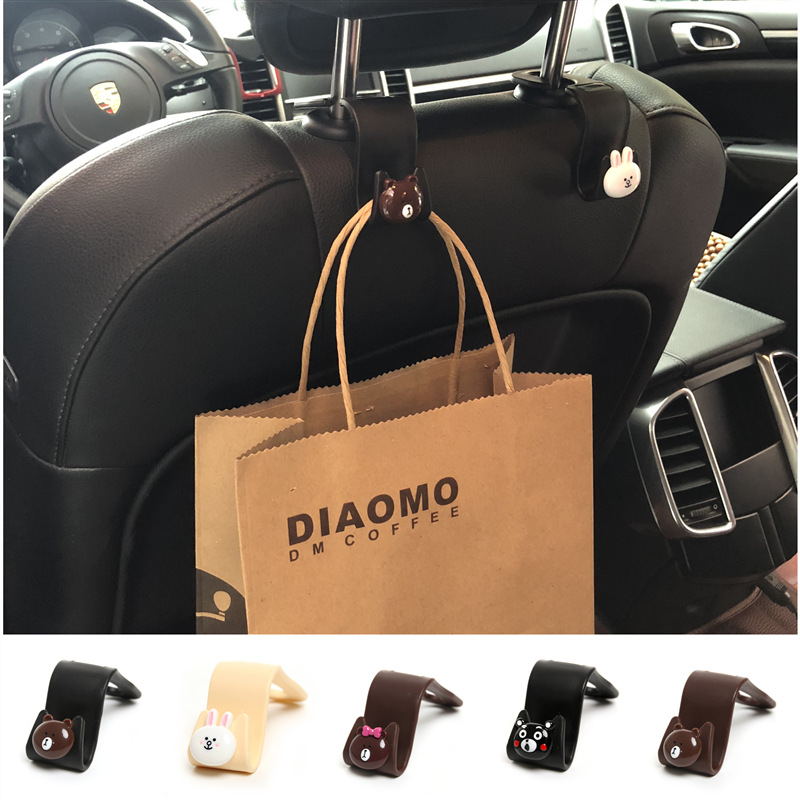 Car seat back hook cute cartoon car hook creative car multi-function car hook