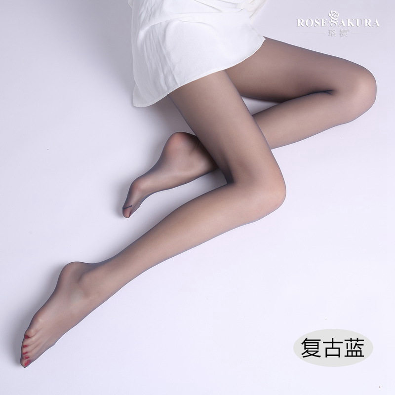 0D one-line t crotch toe full transparent open file stockings women's summer ultra-thin tights free sexy leg socks women