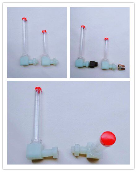 Oil Level Gauge Bend L tubular oil Label Oil Gauge Reducer Accessories Oil Cup Refueling Machine Glass Material Oil Window-Taobao