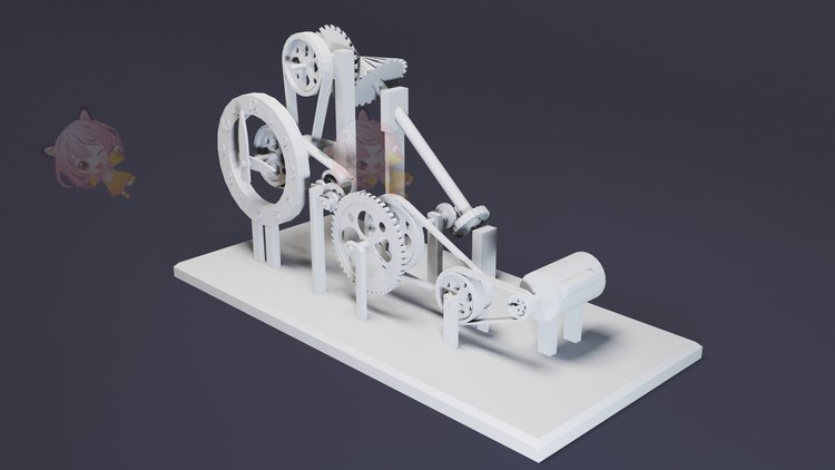 图片[13]-C4D白膜蒸汽朋克机械金属max时钟高细节3d模型blender建模obj素材-cg男孩