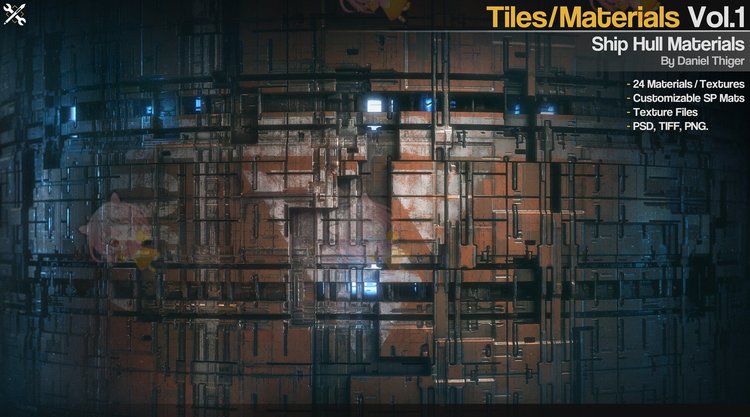图片[2]-sp科幻道具宇宙飞船金属墙壁面板硬表面4K平铺纹理C4D通道3D贴图-cg男孩