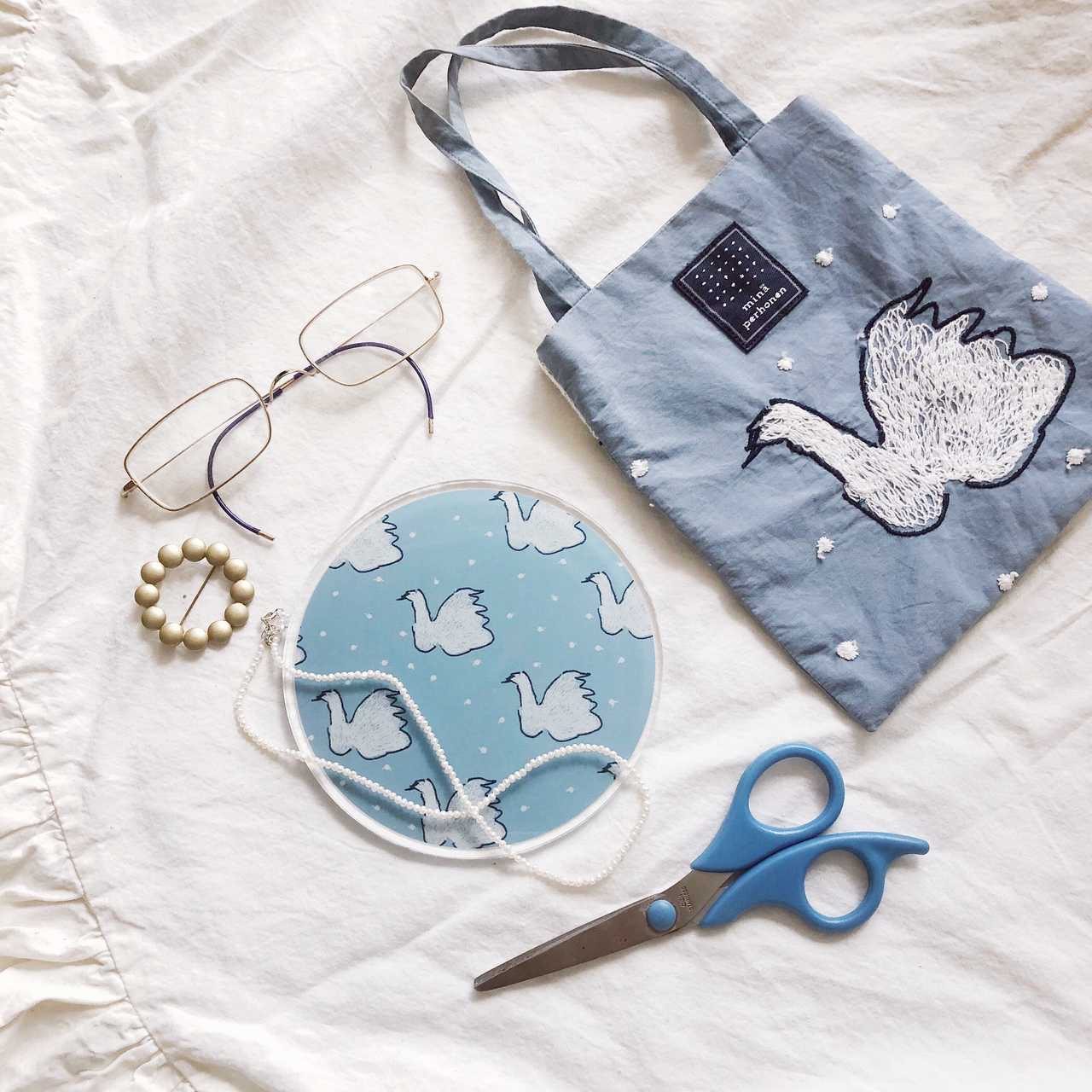 Homemade mina perhonen Mina perhone pattern tray insulation mat dining tea tray Home Nordic coffee coaster