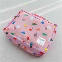 Mminmoomin sub-beauty pink Hand Monolayer Cosmetics paper Diaper Inside Clothing Containing bag Wash Bag