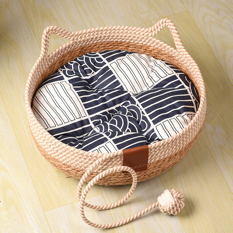 猫ベッド 夏 涼しい 四季通用 ラタンネット セレブ猫 爪とぎベッド キャットハウス 猫ハウス ペットベッド 猫ベッド