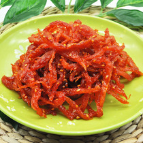 Giveaway Yanbian Korean food Microspicy sweet and sweet fish silk mixed with salty vegetables One bag 100g