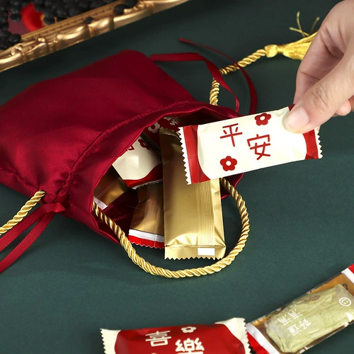 Китайская ткань в стиле счастливая сумка для сахара свадебная свадебная упаковочная сумка свадебная сумка высокая сенсорная сумка персонализированная сумка для конфеты Свадебная коробка