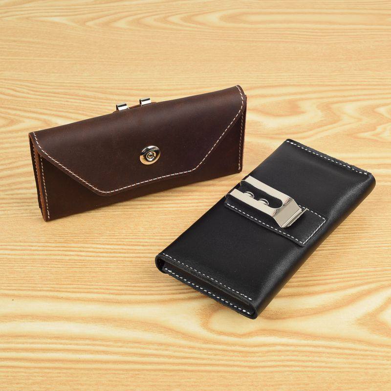 Suitable for Apple iphone11 leather mobile phone waist bag back clip buckle wear belt XR horizontal set 678Plus male