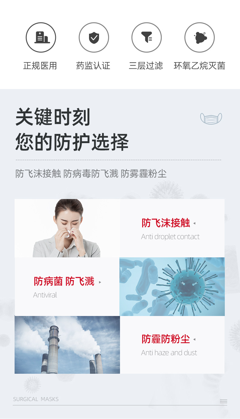 维德医疗 医用一次性无菌口罩 200只 图2