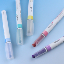 Beetle new Japanese KOKUYO Guoyu two-color fluorescent marker pen light color note color Mark Yingguang students use key marker pen new color Gray series a two-color