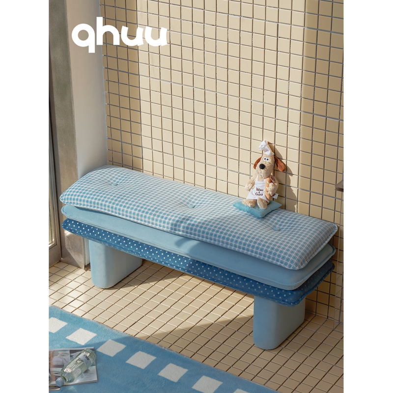 Qhuu Pea Princess Bench, Salt-Style Retro Polka Dot Bed End Bench, Bedroom Shoe-Changing Bench, Dining Bench Qhuu Pea Princess Bench, Salt-Style Retro Polka Dot Bed End Bench, Bedroom Shoe-Changing Bench, Dining Bench