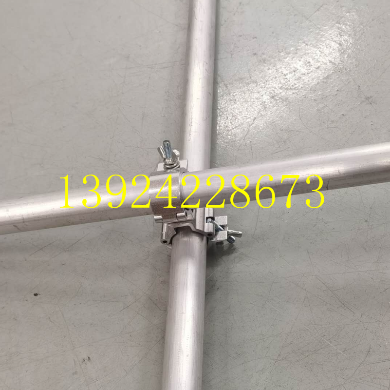 Steel pipe decorative frame fasteners clothing props accessories cross universal fasteners shelves round tube aluminum alloy rotating fasteners