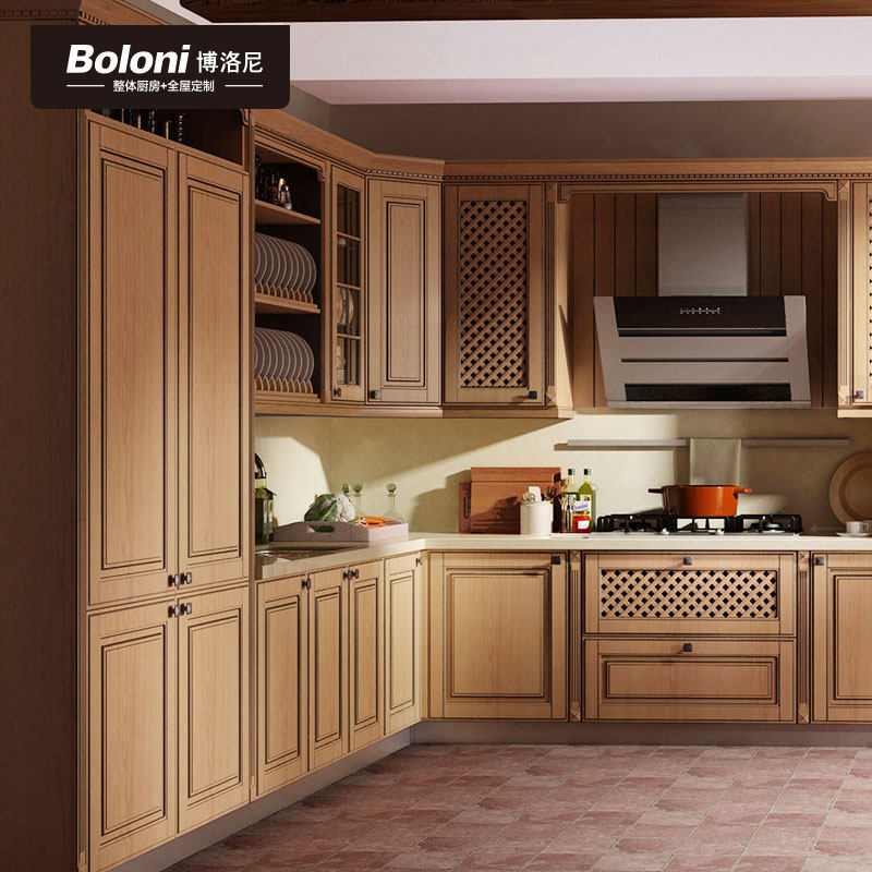 Boloni Custom Kitchen Integral Cabinet Eu Style Vintage Ensemble Overall Cabinet Intake Set Making Prepaid Gold Aix