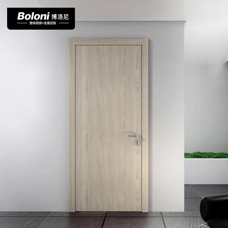 Boloni Custom Indoor Door Bedroom Kitchen Make-up Room Solid Wood Minimalist Indoor Door Suit Prepaid Gold Pure