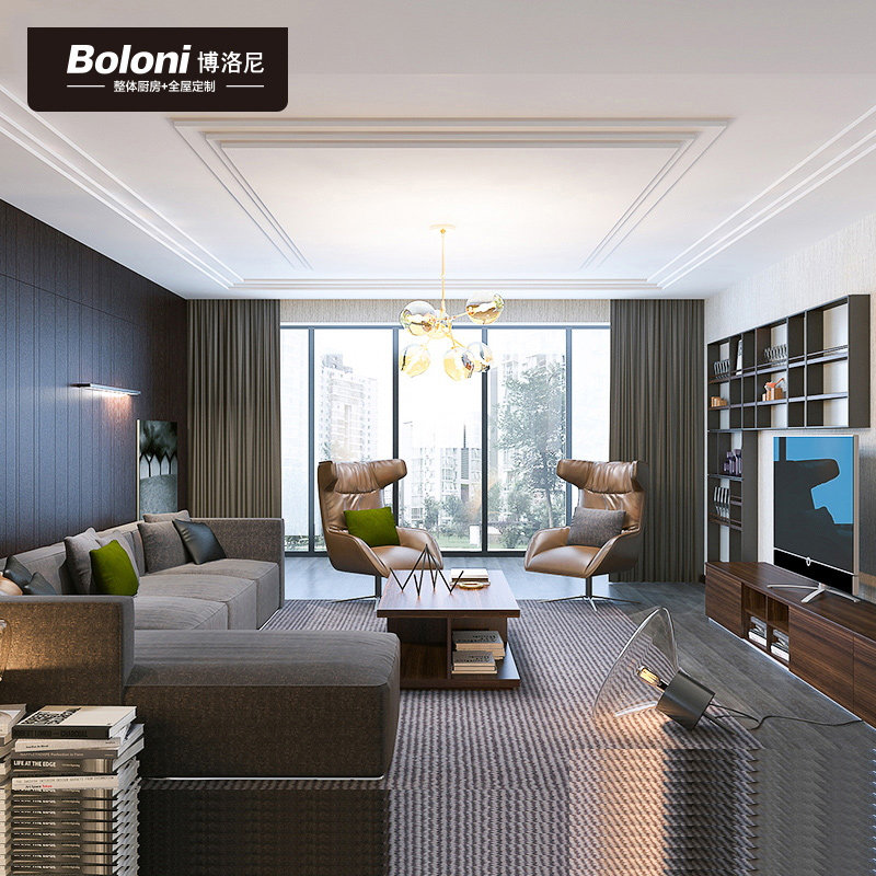 Boloni modern minimalist living room bedroom kitchen whole house space self-assembly custom deposit quality environmental protection high-tech school