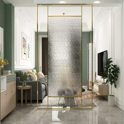 Super White Changhong screen partition Begonia silver corrugated big rain flower small Wick double square embossed living room art glass