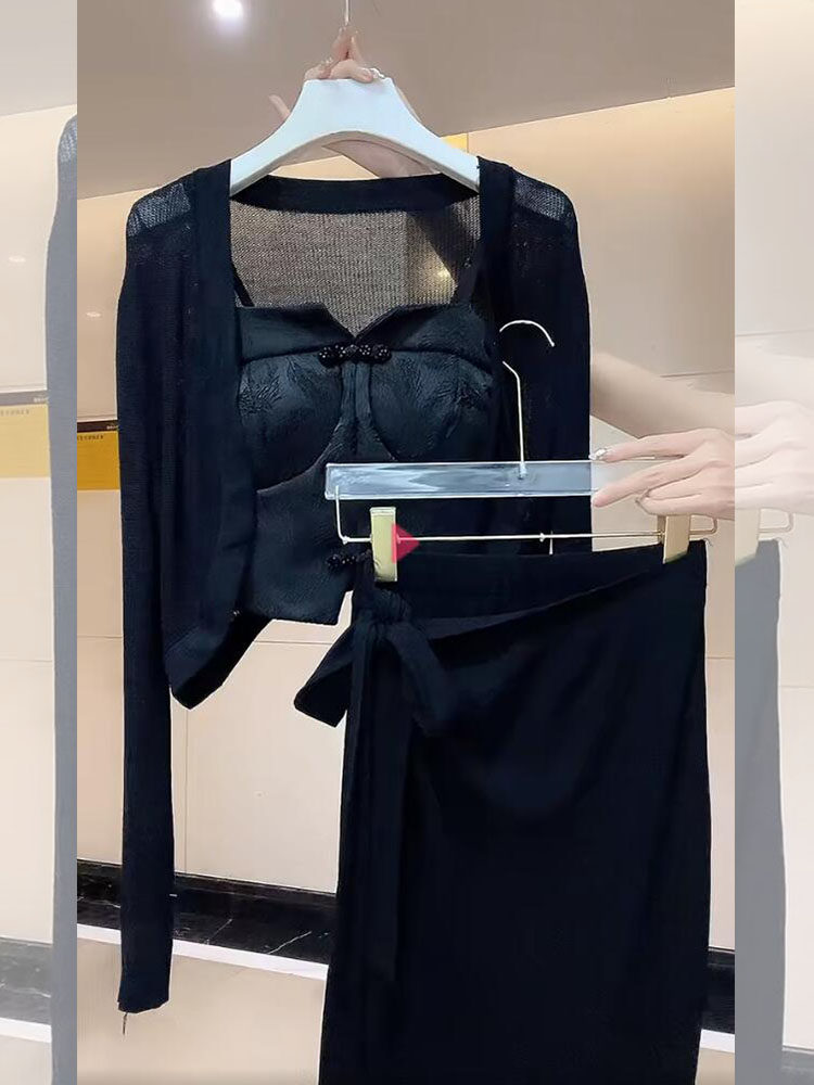 2023 Fall new lukewarm senior sensation Jedi suit Herbenwind small black dress harness with dress child Xia-Taobao