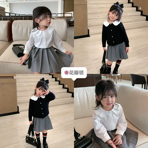 Кукла, осенняя детская демисезонная рубашка для принцессы для девочек, детская одежда, кукольный воротник