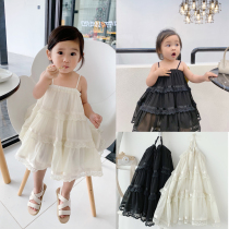 cookiesbaby custom baby clothes 2019 summer girls New suspenders chiffon dress cake skirt