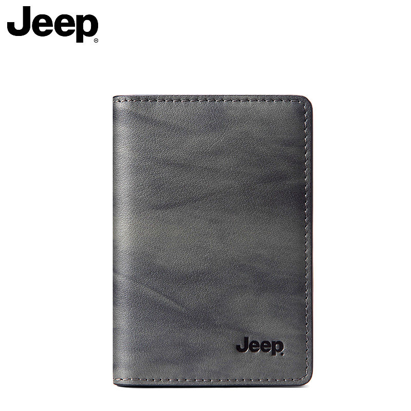 Jeep Card Bag Men's Refined High-end 2021 New Genuine Leather Driving License Leather Jacket Male slim sleeve anti-degaussing