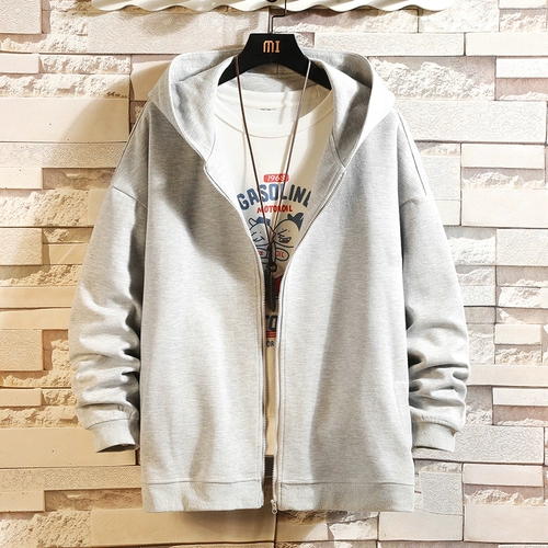 Трендовый демисезонный кардиган, толстовка с капюшоном с капюшоном, спортивная куртка для школьников, свободный крой, большой размер, в корейском стиле