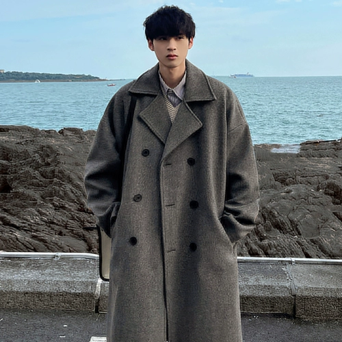 Демисезонный плащ, шерстяное пальто, изысканный стиль