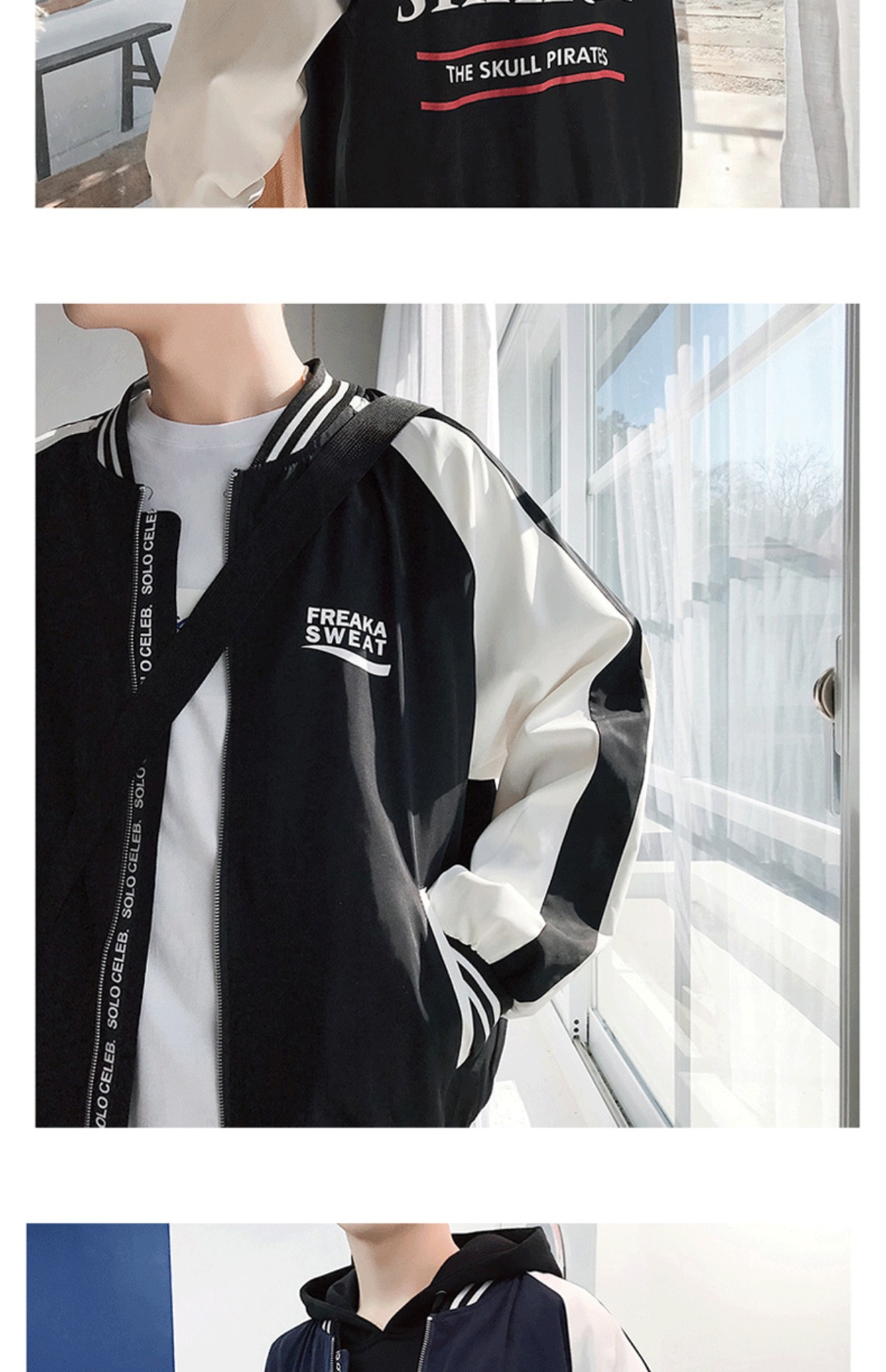 Áo khoác nam mùa xuân phiên bản mới của Hàn Quốc bomber jacket nam