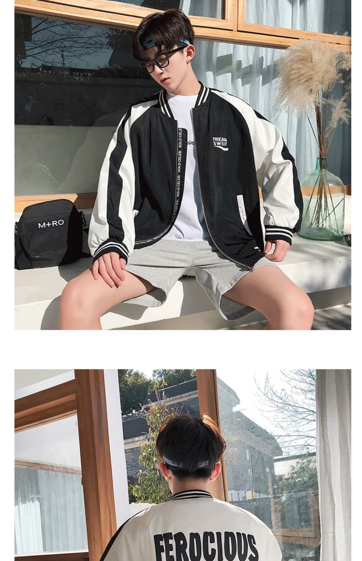Áo khoác nam mùa xuân phiên bản mới của Hàn Quốc bomber jacket nam