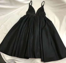 P home 2021 early spring new Jinchen with triangle standard backless Joker Joker slim sleeveless dress