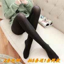 120D velvet stockings impervious meat anti-hook silk thick pantyhose spring and autumn leggings womens black