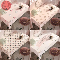 Tablecloth ins Wind desk High sense retro cute Japanese dessert table layout square table stall Net red home home