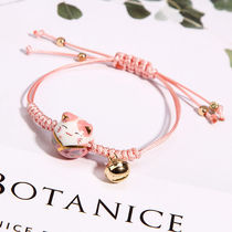 Woven Bracelet Womens Ins Students Korean version Moris family of girlfriends The ancient Wind Girl Heart cute trio Tricks Cat