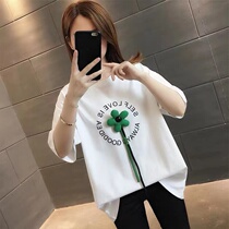 Pregnant Woman Short Sleeve T-Shirt Woman Summer Loose Foreign Air White Compassionate Blouses Bottom Pregnant Woman Spring Dress 2022 New