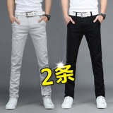 Мужские эластичные утепленные трендовые осенние штаны, коллекция 2023, в корейском стиле