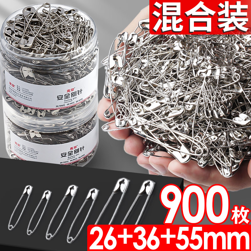 Safety pin vintage fixed sheet clothes paper clip paper clip office supplies large pin oversized thickened gourd pin small tag badge decorated stainless steel curved pin
