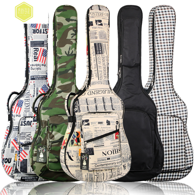 Guitar Bag 41 Inch Thickened double shoulder personality student with folk ballad Guitar Bag Qin Bag 40 inch kit Guitar Bag