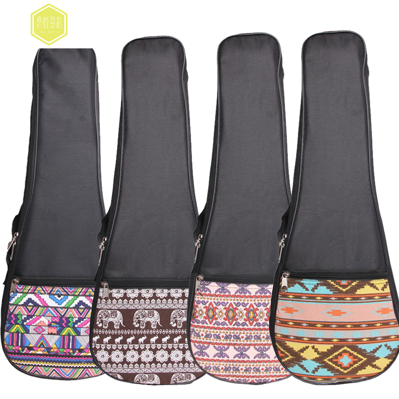 212326 Inch Personality Pattern Yukri Riga Cotton Violin Bag Ukeri Liukulele Double Shoulder Guitar Bag